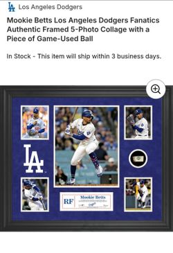 Dodger Baseball Framed Photo Collage