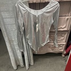 Silver Sparkle Pants & Metallic Top