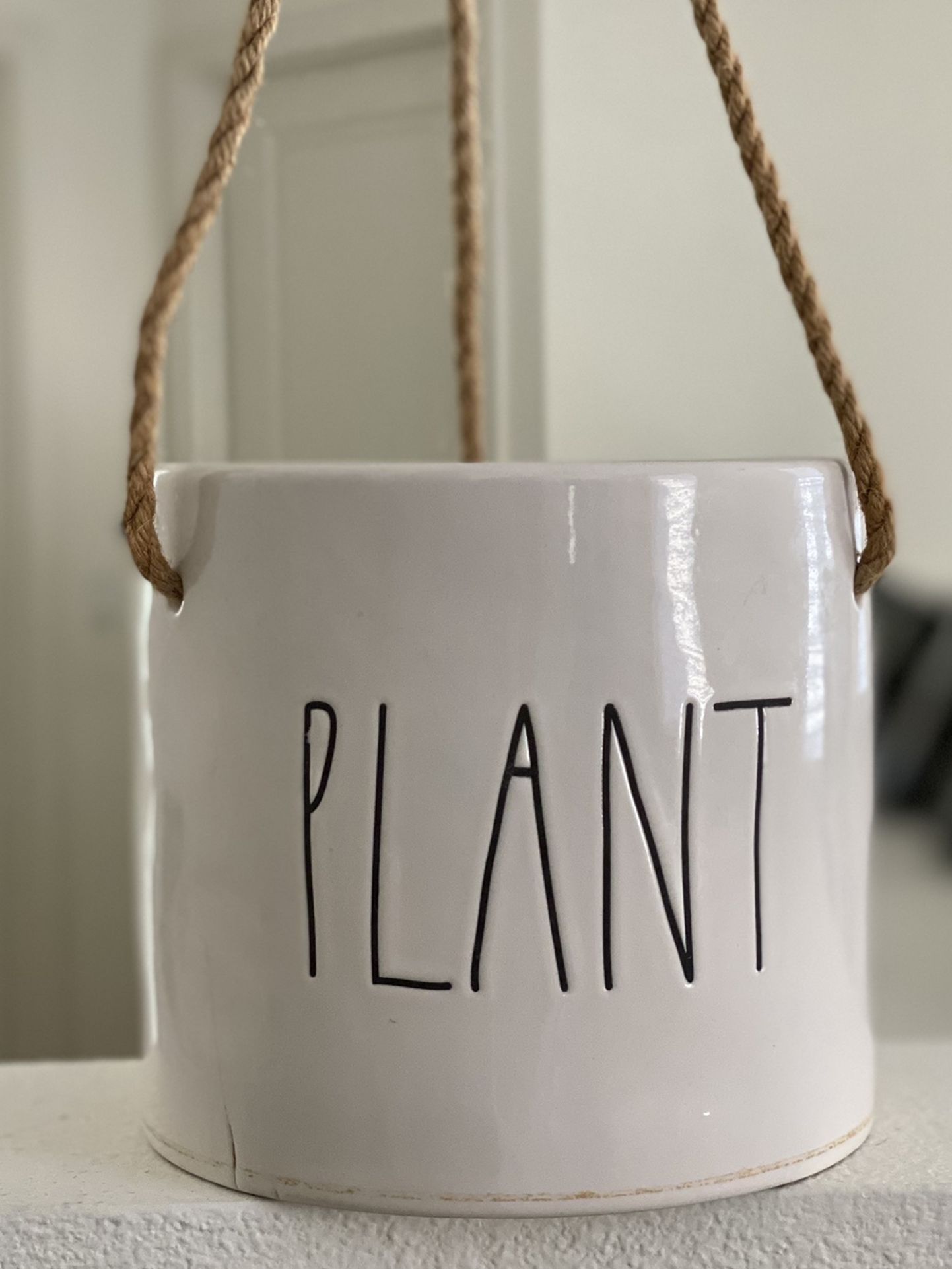 Rae Dunn “Plant” Hanging Ceramic Pot