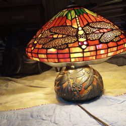 Vintage Tiffany Dragonfly Lamp Thumbnail