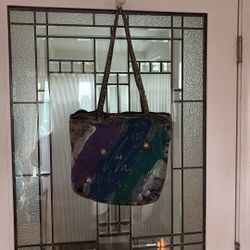 Vintage Embellished Denim Purse