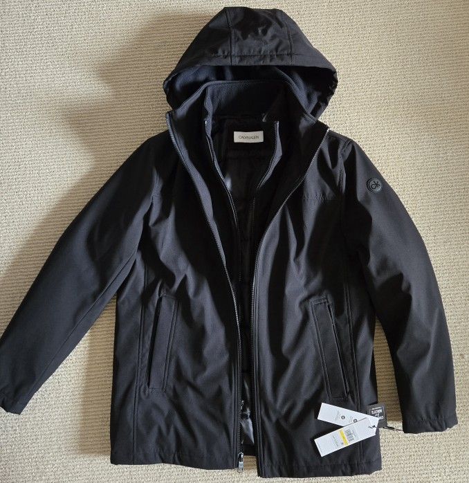NEW CALVIN KLEIN JACKET WITH REMOVABLE HOOD