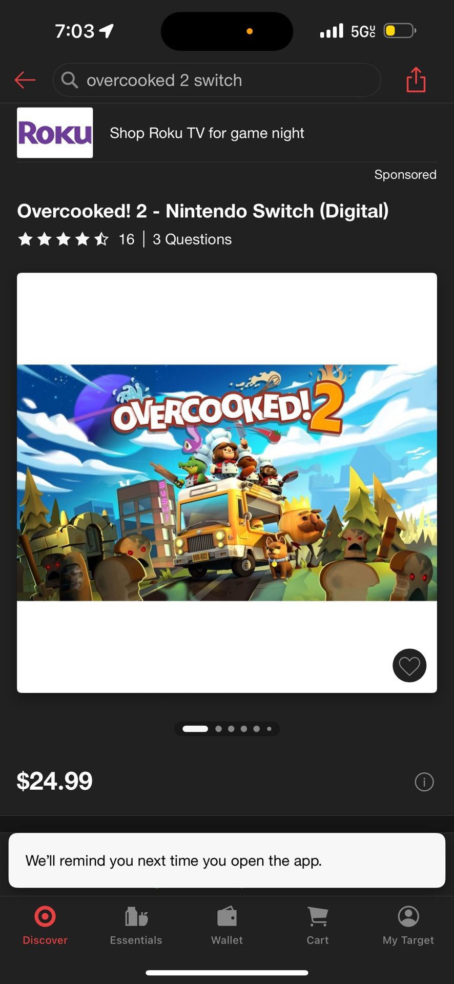 Overcooked 2 Nintendo Switch Game