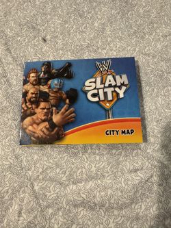 RARE_COLLECTIBLE, WWE Slam City Map, Foldable, John Cena, Big Show, Kane