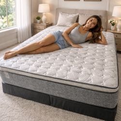 🛏️ King Size Mattress Pillow Top 14” – Brand New | $520 Factory Sealed • Mattress Only • Same-Day Delivery 🚚