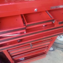 Craftsman Double Stacked Tool Box With Tools 