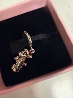 Pandora park exclusive Christmas Silver Dangle Charm with Red Enamel