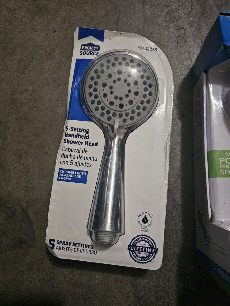 Project Source Chrome Round Handheld Shower Head 1.8-GPM (6.8-LPM