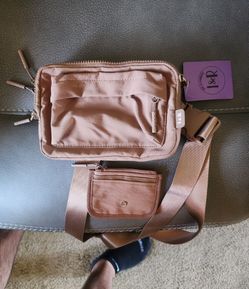 Crossbody Bag Multi Pockets with Wallet (Brown) Iris & Rainbow