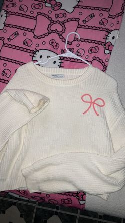 Bow Decor Long Sleeve Casual Sweater
