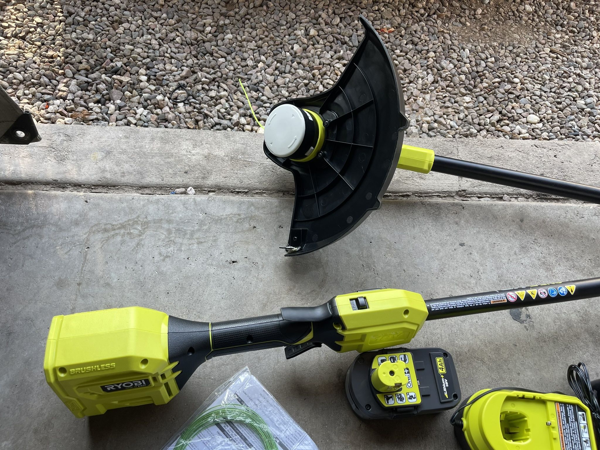  Ryobi. ONE+ HP 18V Brushless 13 in. Cordless Battery String Trimmer with 4.0 Ah Battery and Charger