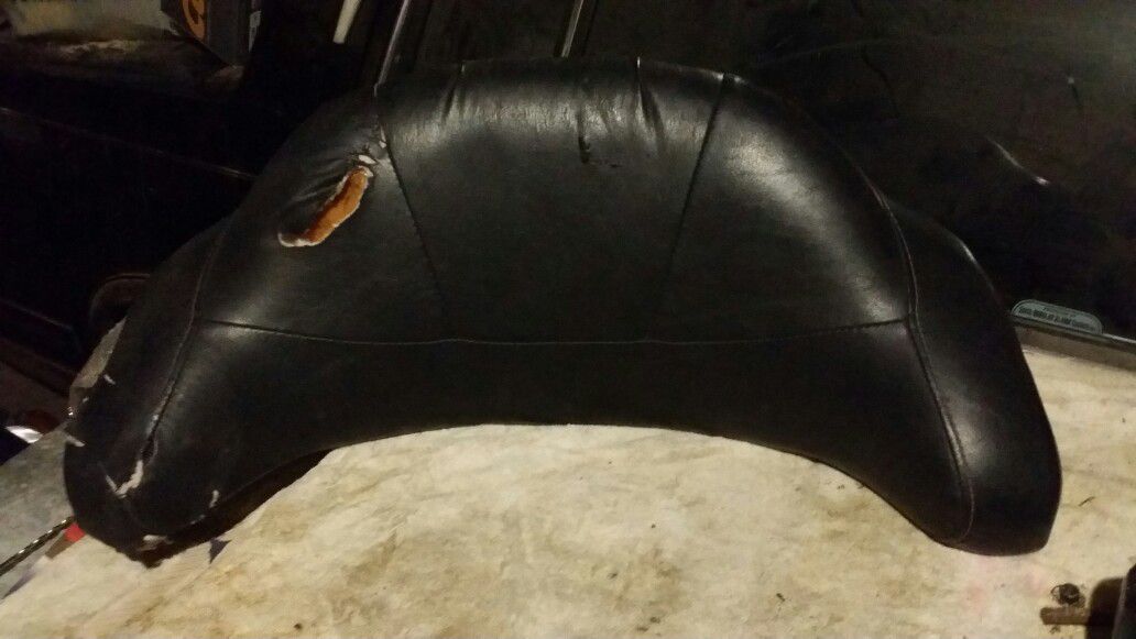 This is a Harley Davidson motorcycle backrest