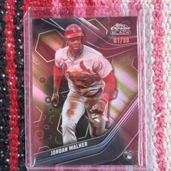 2023 Topps Chrome Black Jordan Walker Rookie Refractor #81/99 – St. Louis Cardinals 🔥