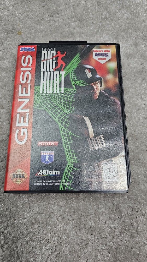 Frank Thomas Big Hurt Baseball Sega Genesis Game CIB