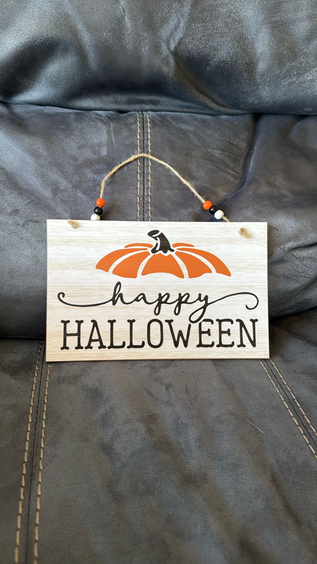 Happy Halloween Pumpkin Hanging Sign Fall Halloween Holiday Decoration