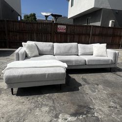 Light Grey/White Aries Sofa Sectional 