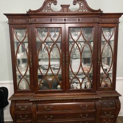 Hand Carved All Wood China Cabinet for Sale in Laplace LA OfferUp