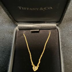 Tiffany and Co.  Elsa Peretti by the yard Heart Diamond  necklace