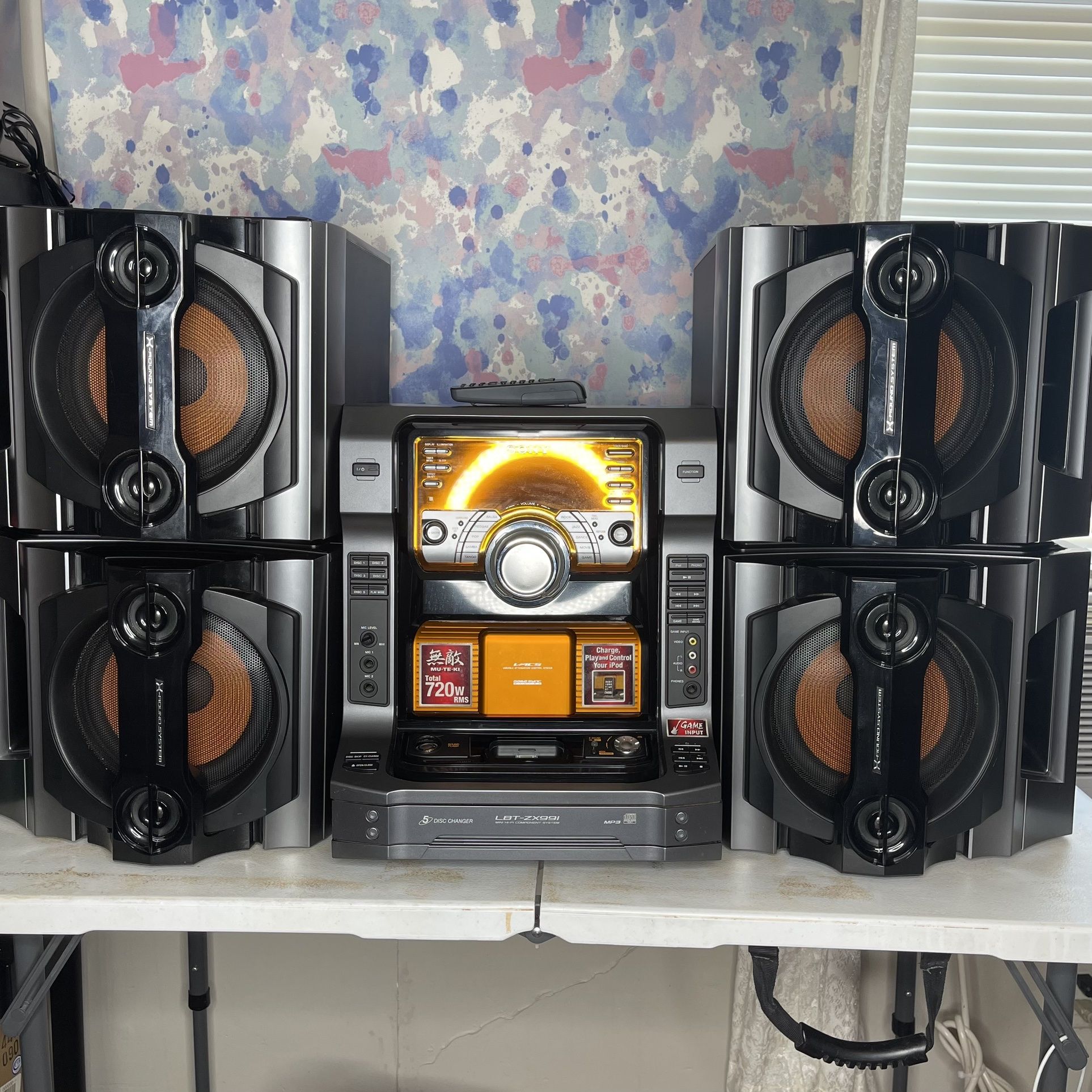 SONY STEREO LBT ZX99I MUTEKI 720 W HI FI SYSTEM *READ AND SONY STEREO LBT ZX99I MUTEKI 720 W HI FI SYSTEM *READ AND