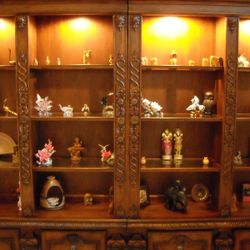 Ornate Wooden Display Cabinet 