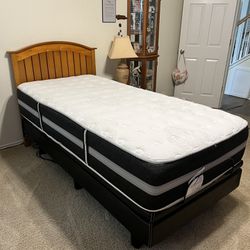 Twin Bed, Electric Motorized, Includes Mattress 