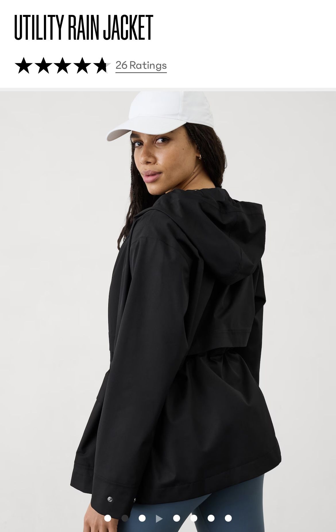 Utility Rain Jacket By Athleta (M) Grey