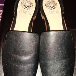 NEW VINCE CAMUTO Women's Sparkly Black Leather Shoes