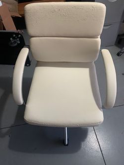 Office Chair - White Faux Leather