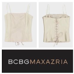 BCBG Max Azaria Lace Up Corset Top