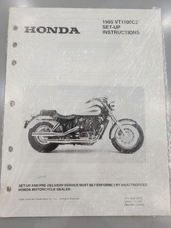 1995Honda Shadow VT1100C2 Set-up Instructions Manual.