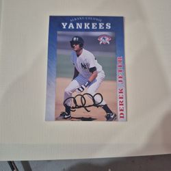 Derek Jeter Hard Signed Autograph 