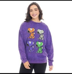 Halloween Snoopy Sweatshirt Mummy Glows In The Dark Medium