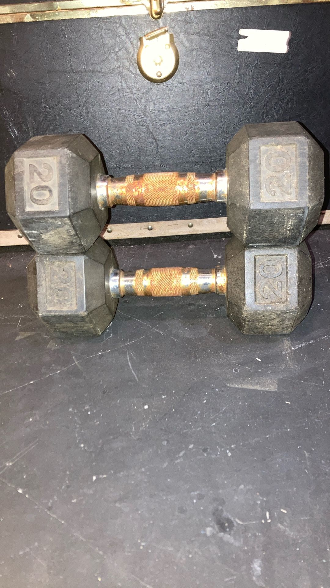 20 Lb Hexagon Dumbbells Pair