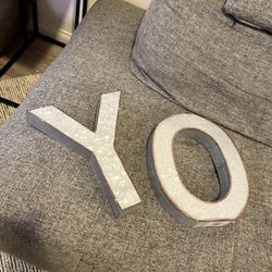 Metal Letters “y” And “o”
