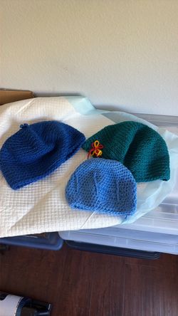 Handmade Crochet Beanies Set of 3 $5 new