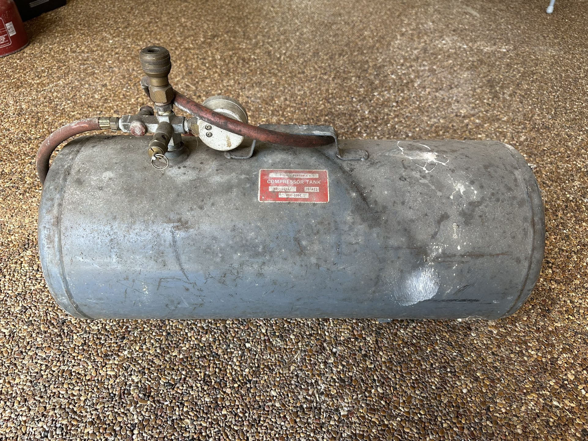 Vintage 7 Gal. Portable Air Compressor Tank