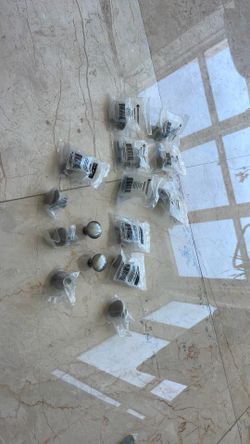 Satin nickel knobs