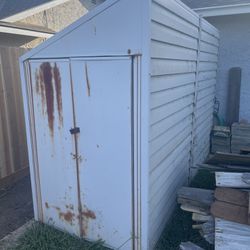 Metal lean to shed
