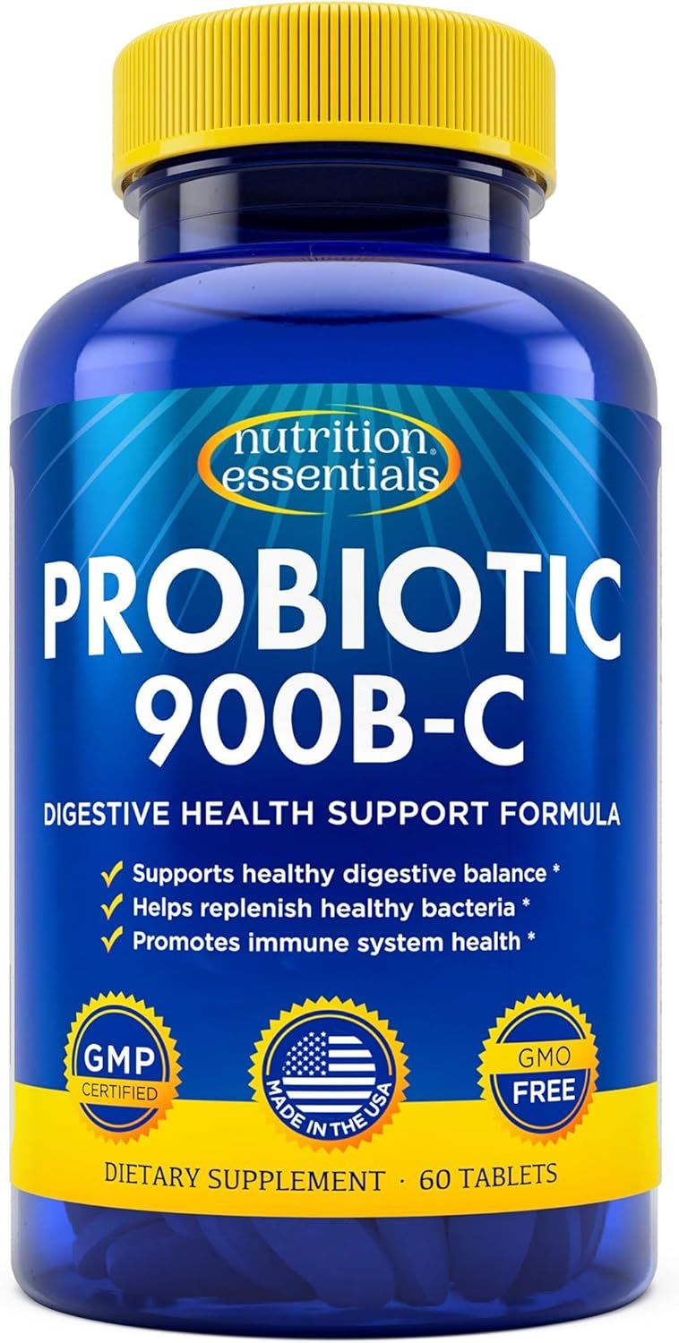 Probiotics for Women and Men - with Lactase Enzyme and Prebiotic Fiber for Digestive Health - 80%+ More Potent Supplement for Gut Health Support - Veg