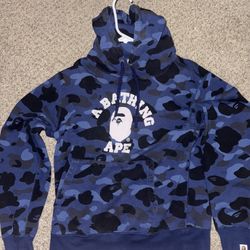 Bape Pullover Blue Camo Hoodie 