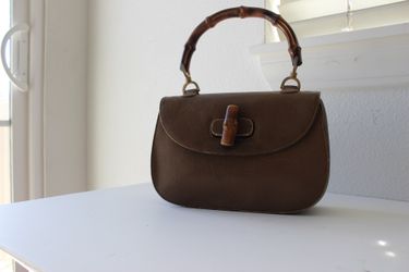 Vintage Gucci Old Gucci Bamboo Handbag dark brown Top Handle BagVintage Gucci Old Gucci Bamboo Handbag dark brown Top Handle Bag