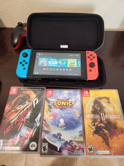 Nintendo Switch w/ Super Smash Bros and more