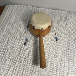 Mexican hand spin drum / handmade musical instrument