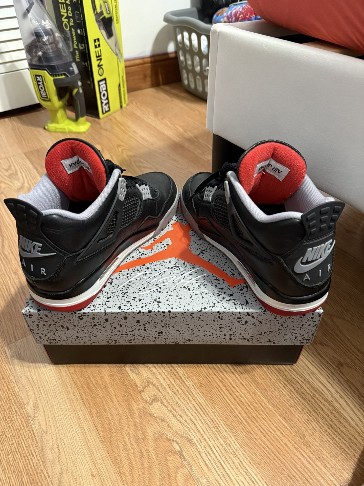 JORDAN 4 RETRO 'BRED REIMAGINED' Size 8 Men