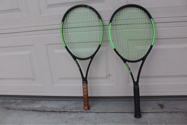 2 Wilson Blade SW104 v6.0 Serena Williams Autograph Tennis Racquets black green