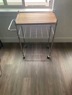 Bar cart w/ removable cutting board