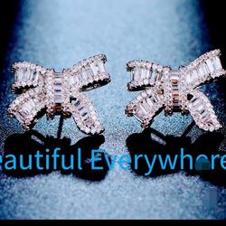 Sliver bowtie Earrings 