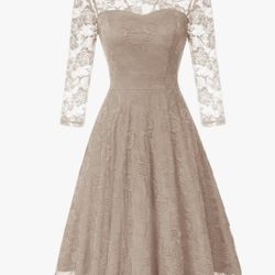 Women's Vintage Floral Lace Dress