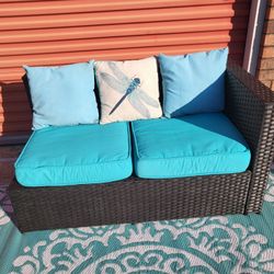 1piece Sectional With 4" Cushions And Pillows Included 