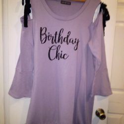 Almost Famous Birthday Girl Cold Shoulders Sweatshirt Dress Size XL 